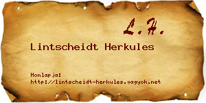 Lintscheidt Herkules névjegykártya